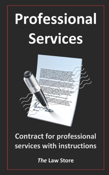 Paperback Professional Services: Contract For Professional Services With Instructions Book