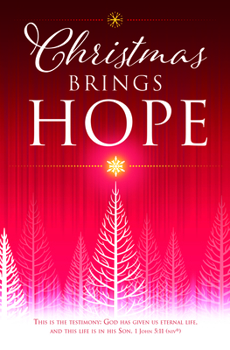 Misc. Bulletin - Christmas - Christmas Brings Hope - 1 John 5:11 (Niv) Book