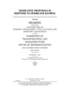 Legislative proposals in response to Hurricane Katrina