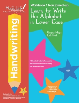 Paperback Learn to Write the Alphabet in Lower Case - Non Joined-up - Workbook 1: Unique Magic Link Font Book