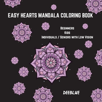Paperback Easy Hearts Mandala Coloring Book