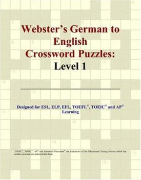 Paperback Webster's German to English Crossword Puzzles: Level 1 Book