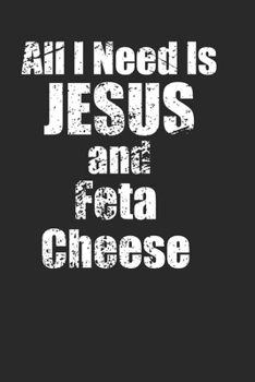 Paperback Feta Cheese Loving Christian Funny Notebook 120 Pages Lined Blank Journal Book
