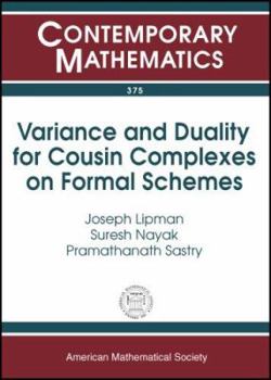 Paperback Variance and Duality for Cousin Complexes on Formal Schemes Book