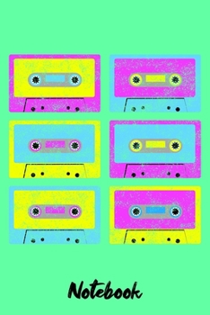 Notebook: Kassette Motiv Notizbuch Din A5 Geschenk Für 80 Er Oldschool Musik Fan / Organizer Mit 120 Seiten Notizen Schreibheft Kariert Planer / ... Für Achtziger Kinder (German Edition)