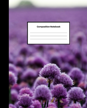 Composition Notebook: Wide-Ruled Blank Lined Notebook | For Girls, Boys, Teens, Kids, Adults | School Writing Notes Journal | 7.5 x 9.25 inches | 100 Pages | Purple Field Edition