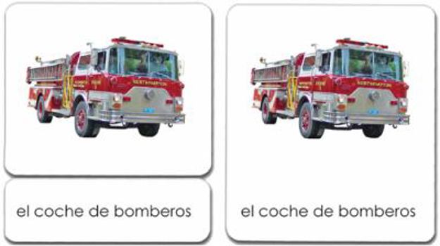Cards Transporte (Transportation) Spanish 3-Part Cards Book