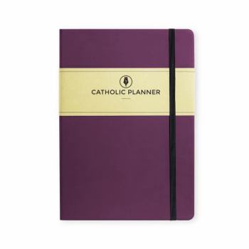 Leather Bound 2021 Catholic Planner: Violet, Compact Book