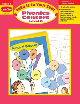 Paperback Phonics Centers Level B: EMC 3328 Book