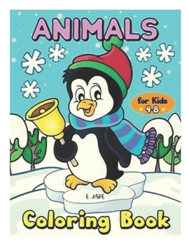 Paperback animals for kids 4-8 coloring book: 50 great animal coloring picture collections. Book