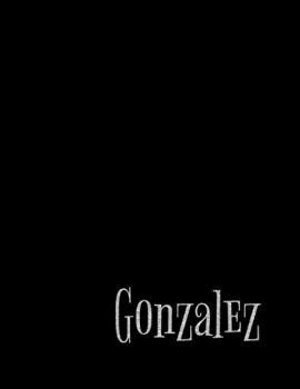 Paperback Gonzalez Personalized Minimalist Grid Notebook - 8.5x11 100 grid pages- Matte Gonzalez Personalized Matte Silk Cover with sturdy white pages notebook Book