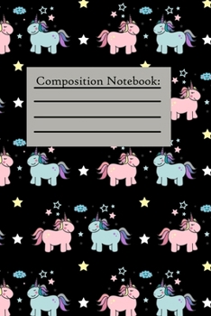 Composition Notebook: Unicorn Wide Ruled Journal for Boys Girls Kids Women Teens! Blank Wide Lined Journal for School and College Writing or Notes: ... Notebook bulk, Mini Composition Notebook