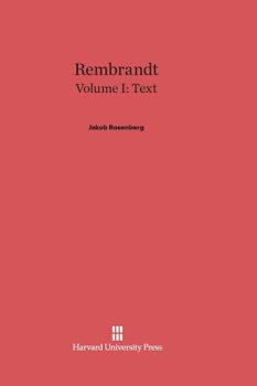 Hardcover Rembrandt, Volume I: Text Book