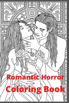 Paperback Romantic Horror Coloring Book [Large Print] Book