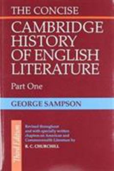 Paperback Concise Cambridge History of English Literature 2 Part Set Book