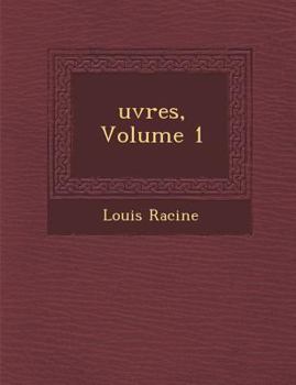 Paperback &#65533;uvres, Volume 1 Book