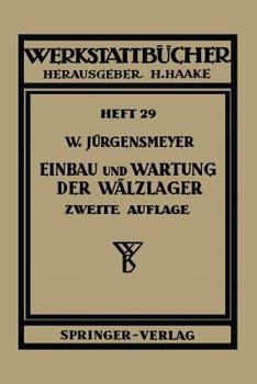 Paperback Einbau Und Wartung Der Wälzlager [German] Book