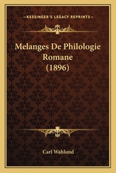 Melanges De Philologie Romane (1896)