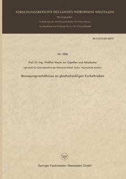 Paperback Bewegungsverhältnisse an Gleichschenkligen Kurbeltrieben [German] Book