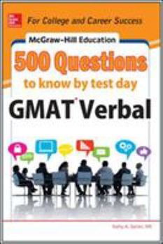 Paperback McGraw-Hill Education 500 GMAT Verbal Questions to Know by Test Day Book