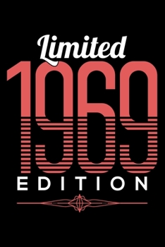 LIMITED 1969 EDITION: Dot Grid Journal, Diary, Notebook, 6x9 inches with 120 Pages.