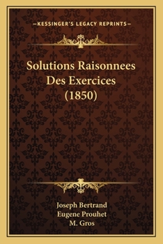 Paperback Solutions Raisonnees Des Exercices (1850) [French] Book