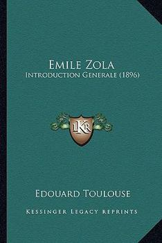 Paperback Emile Zola: Introduction Generale (1896) [French] Book