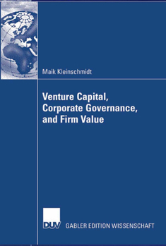 Paperback Venture Capital, Corporate Governance, and Firm Value Book