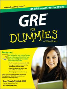 Paperback GRE for Dummies: With Online Practice Tests Book