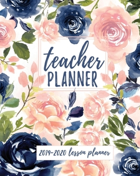 Paperback Teacher Planner: Lesson Planner for Teachers Weekly and Monthly Academic Year Lesson Planner for Teachers and Homeschoolers with Navy B Book