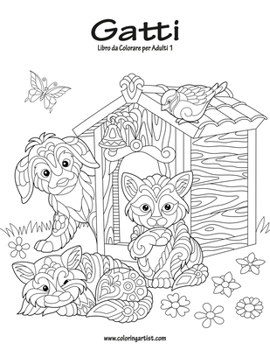 Paperback Gatti Libro da Colorare per Adulti 1 [Italian] Book