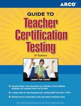 Paperback Arco Guide to Teacher Certification Testing Book