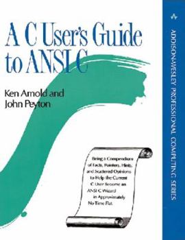 Paperback A C User's Guide to ANSI C Book
