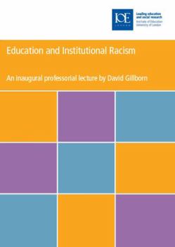 Paperback Education and Institutional Racism Book