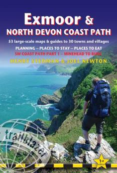 Paperback Exmoor & North Devon Coast Path: (sw Coast Path Part 1) British Walking Guide with 53 Large-Scale Walking Maps, Places to Stay, Places to Eat Book