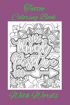 Tattoo Coloring Book with Words