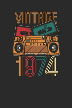 Vintage 1974: Small Lined Notebook – Birthday Gift or Anniversary Gift Idea