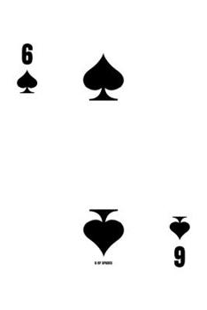 Paperback 6 Of Spades: Poker Card 4x4 Graph Paper Notebook With .25" x .25" Squares For Work, Home Or School. 6 x 9 Notepad Journal For Math, Book
