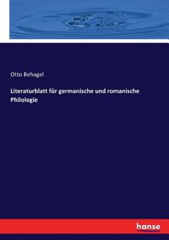 Paperback Literaturblatt für germanische und romanische Philologie [German] Book