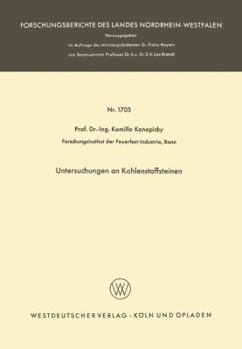 Paperback Untersuchungen an Kohlenstoffsteinen [German] Book