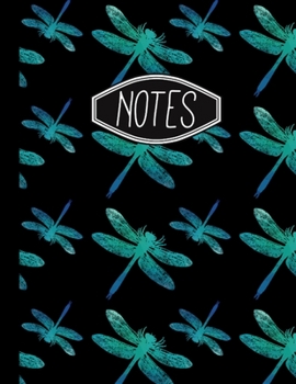 Paperback Notes: Dragonfly Notebook 8.5" X 11" Wide Ruled - 110 Pages Book