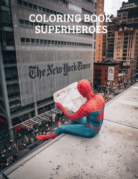 Paperback Coloring book. Superheroes. Book