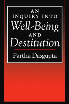 Paperback An Inquiry Into Well-Being and Destitution Book