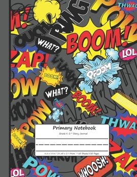 Primary Notebook: Notebook with Dotted Lined Sheets and  Place for Drawing Grey Edition (120 Pages, 8,5” x 11") (Handwritting)