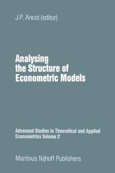 Hardcover Analysing the Structure of Economic Models Book