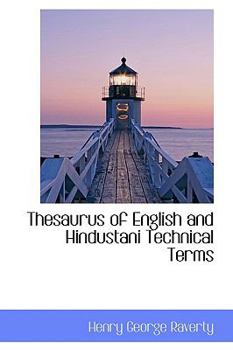 Paperback Thesaurus of English and Hindustani Technical Terms Book