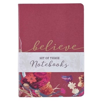 Blessed Is She Notebook Set in Eggplant, Burgundy and Grey with Gold-Foil Accents
