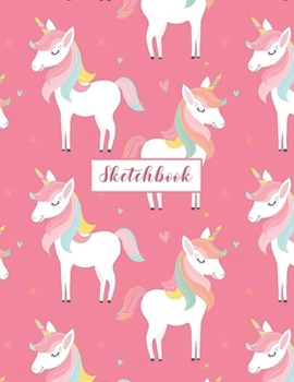 Paperback Sketchbook: Unicorn Journal for Kids Extra Large 8.5x11 Drawing Pad for Sketching and Doodling Book