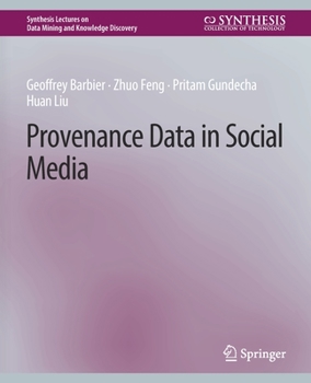 Paperback Provenance Data in Social Media Book