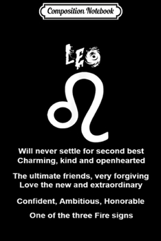 Paperback Composition Notebook: Leo's Love The Limelight Zodiac Sign Traits Leo Premium Journal/Notebook Blank Lined Ruled 6x9 100 Pages Book